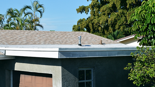Image of the roof of a home in Sunrise Florida with a new shingle roof