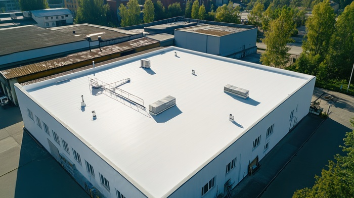 Aerial View of a Flat Roof